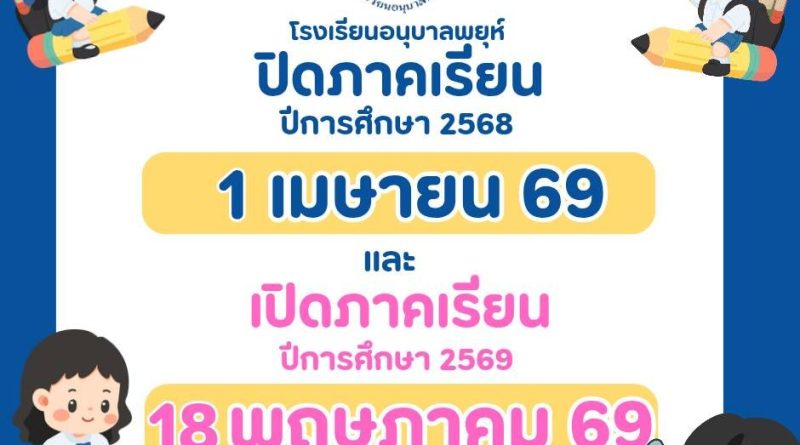 ประกาศปิด – เปิดเรียน